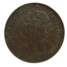 Load image into Gallery viewer, 1878 Queen Victoria Bun Head Farthing Coin - Great Britain
