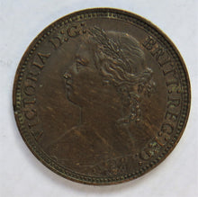 Load image into Gallery viewer, 1878 Queen Victoria Bun Head Farthing Coin - Great Britain
