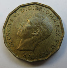 Load image into Gallery viewer, 1945 King George VI Brass Threepence Coin
