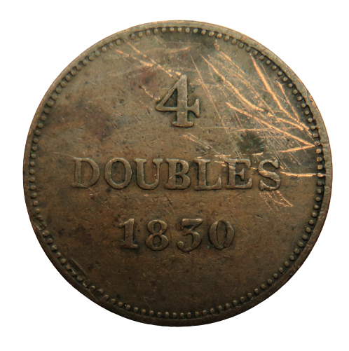 1830 Guernsey 4 Doubles Coin