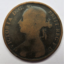 Load image into Gallery viewer, 1892 Queen Victoria One Penny Coin - Great Britain
