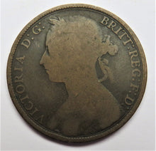 Load image into Gallery viewer, 1893 Queen Victoria One Penny Coin - Great Britain
