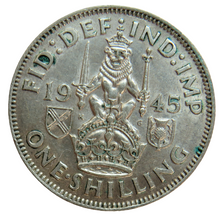 Load image into Gallery viewer, 1945 King George VI One Shilling Coin (Scottish Reverse)
