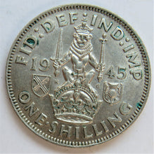 Load image into Gallery viewer, 1945 King George VI One Shilling Coin (Scottish Reverse)
