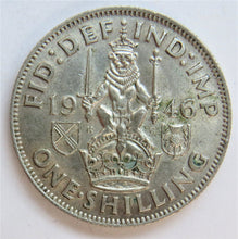 Load image into Gallery viewer, 1946 King George VI One Shilling Coin (Scottish Reverse)
