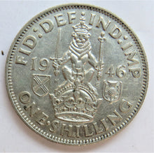 Load image into Gallery viewer, 1946 King George VI One Shilling Coin (Scottish Reverse)
