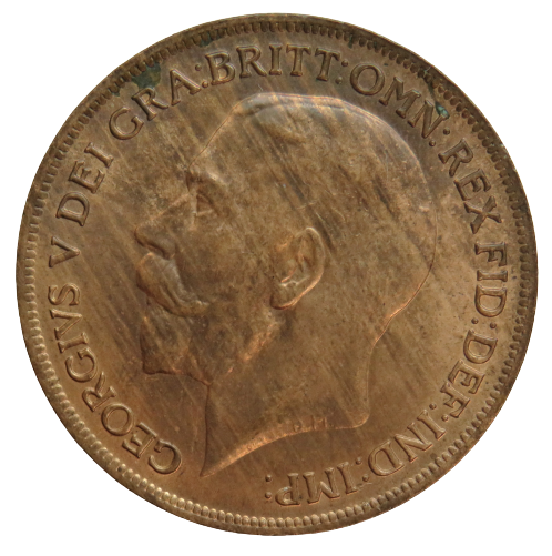 1919 King George V One Penny Coin