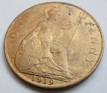 Load image into Gallery viewer, 1919 King George V One Penny Coin
