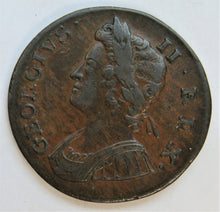 Load image into Gallery viewer, 1738 King George II Halfpenny Coin
