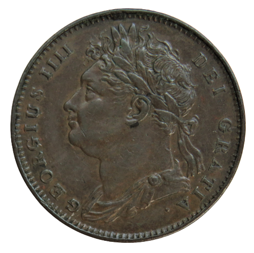 1822 King George IV Farthing Coin