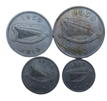 Load image into Gallery viewer, 1959 Eire Ireland Set Of 4 Coins (Partial Set)
