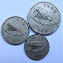 Load image into Gallery viewer, 1959 Eire Ireland Set Of 3 Coins (Partial Set)
