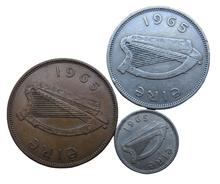 Load image into Gallery viewer, 1965 Eire Ireland Set Of 3 Coins (Partial Set)
