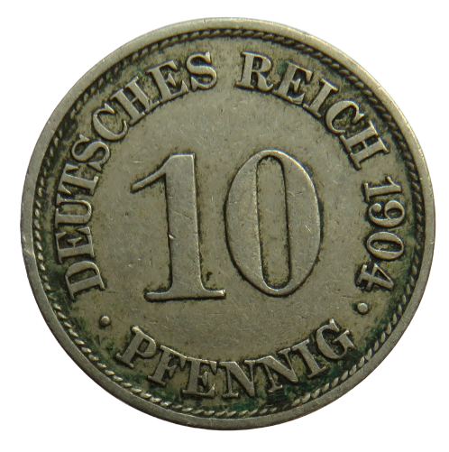 1904-A Germany 10 Pfennig Coin