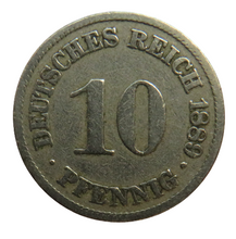 Load image into Gallery viewer, 1889-A Germany 10 Pfennig Coin
