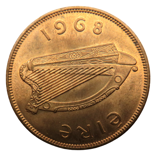 1968 Eire Ireland One Penny Coin