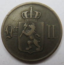 Load image into Gallery viewer, 1876 Norway 5 Ore Coin
