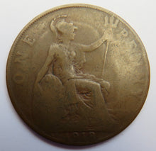 Load image into Gallery viewer, 1918-KN King George V One Penny Coin - Great Britain
