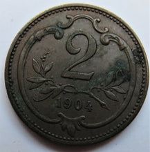 Load image into Gallery viewer, 1904 Austria 2 Heller Coin
