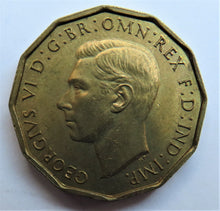 Load image into Gallery viewer, 1937 King George VI Brass Threepence Coin In Higher Grade
