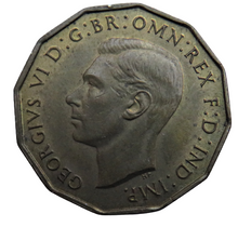 Load image into Gallery viewer, 1937 King George VI Brass Threepence Coin In Higher Grade
