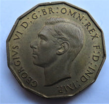 Load image into Gallery viewer, 1937 King George VI Brass Threepence Coin In Higher Grade
