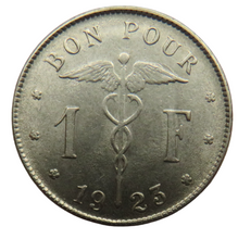 Load image into Gallery viewer, 1923 Belgium One Franc Coin
