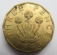 Load image into Gallery viewer, 1945 King George VI Brass Threepence Coin - Great Britain
