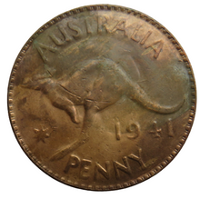 Load image into Gallery viewer, 1941 King George VI Australia One Penny Coin
