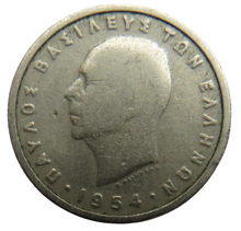 Load image into Gallery viewer, 1954 Greece 50 Lepta Coin
