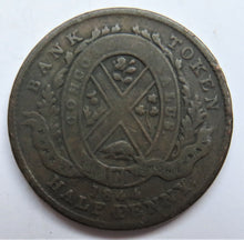 Load image into Gallery viewer, 1844 Province Of Canada Bank Of Montreal Halfpenny Bank Token
