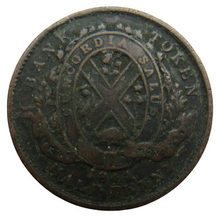 Load image into Gallery viewer, 1844 Province Of Canada Bank Of Montreal Halfpenny Bank Token
