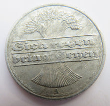 Load image into Gallery viewer, 1920-A Germany - Weimar Republic 50 Pfennig Coin
