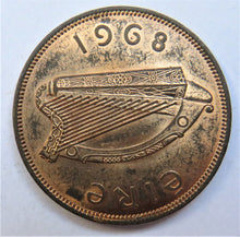 Load image into Gallery viewer, 1968 Ireland Eire One Penny Coin High Grade
