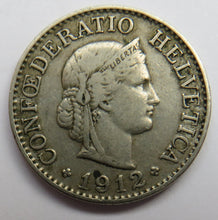 Load image into Gallery viewer, 1912 Switzerland 10 Rappen Coin
