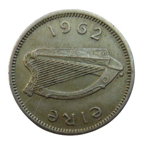 1962 Ireland Eire Threepence Coin