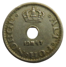 Load image into Gallery viewer, 1947 Norway 10 Ore Coin
