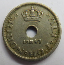 Load image into Gallery viewer, 1947 Norway 10 Ore Coin
