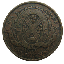 Load image into Gallery viewer, 1844 Province Of Canada Bank Of Montreal Halfpenny Bank Token
