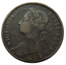 Load image into Gallery viewer, 1886 Queen Victoria Bun Head Farthing Coin - Great Britain
