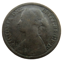 Load image into Gallery viewer, 1861 Queen Victoria Bun Head Farthing Coin - Great Britain
