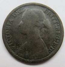 Load image into Gallery viewer, 1861 Queen Victoria Bun Head Farthing Coin - Great Britain
