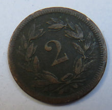 Load image into Gallery viewer, 1850-A Switzerland 2 Rappen Coin
