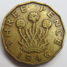 Load image into Gallery viewer, 1946 King George VI Threepence Coin - Scarce Date
