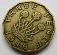 Load image into Gallery viewer, 1946 King George VI Threepence Coin - Scarce Date
