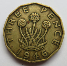 Load image into Gallery viewer, 1946 King George VI Threepence Coin - Scarce Date
