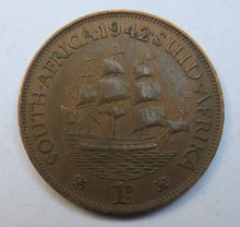 Load image into Gallery viewer, 1942 King George VI South Africa One Penny Coin
