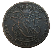 Load image into Gallery viewer, 1848 Belgium 5 Centimes Coin
