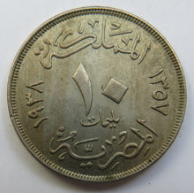 Load image into Gallery viewer, 1938 / 1357 Egypt 10 Milliemes Coin
