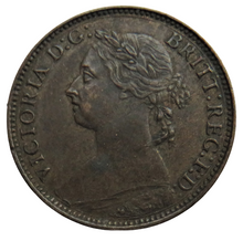 Load image into Gallery viewer, 1884 Queen Victoria Bun Head Farthing Coin - Great Britain
